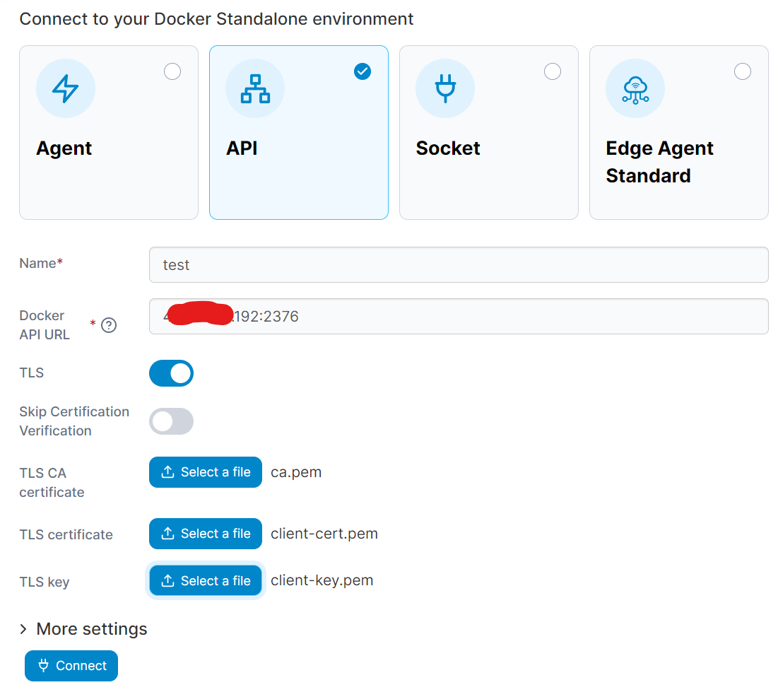 portainer page